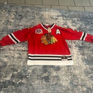 Mitchell & Ness Red Chicago Hockey Jersey